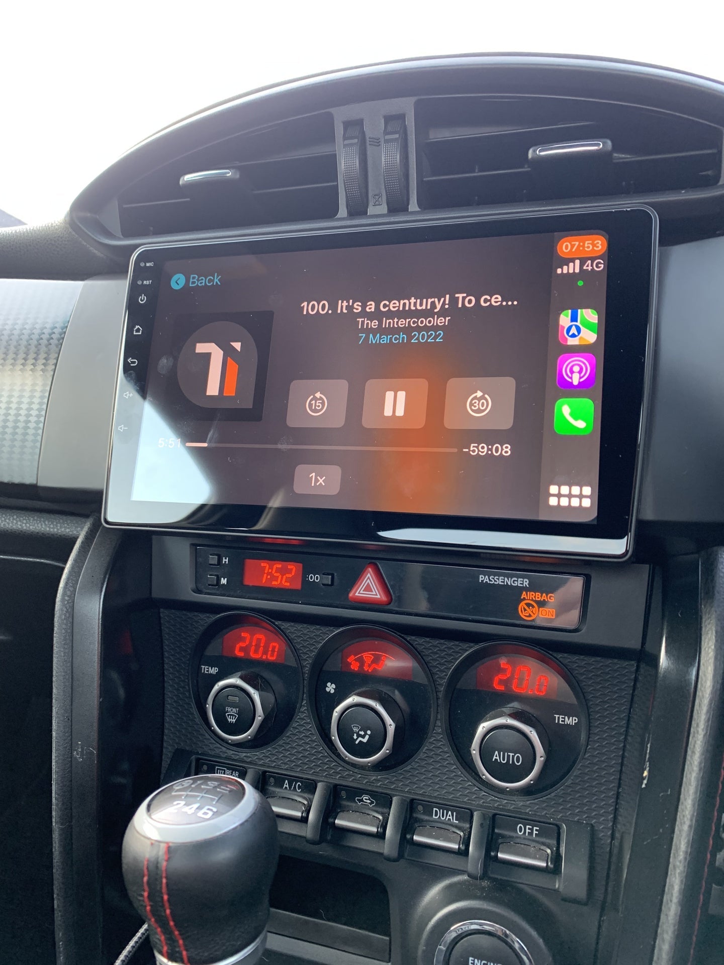 Toyota GT86 2012-2021 Wireless Apple CarPlay Upgrade Kit