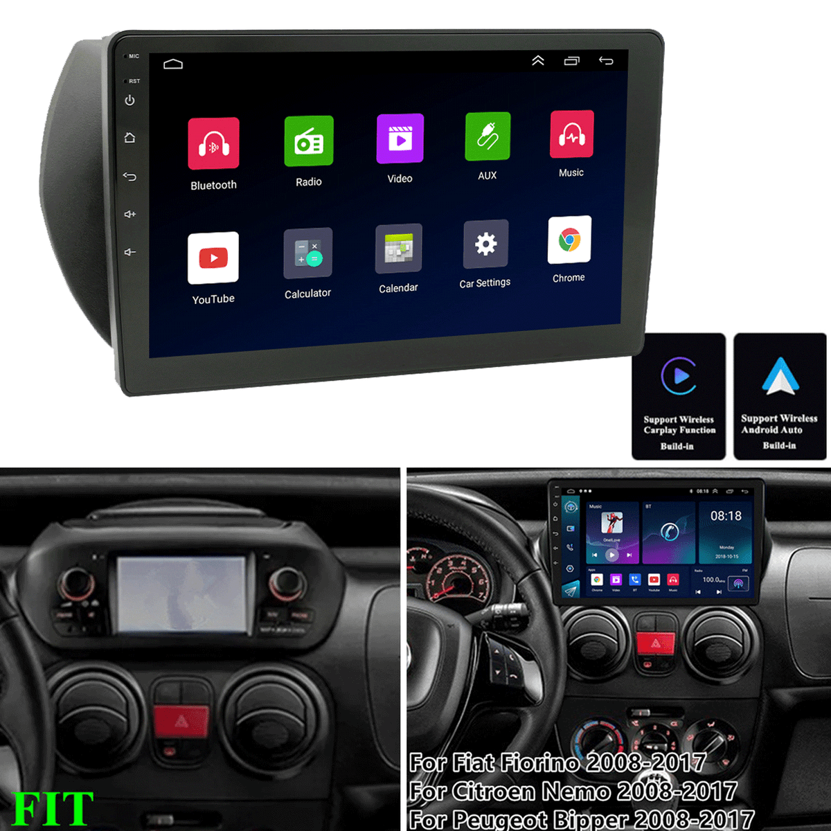 Fiat Florino 2008-2017 Wireless Apple CarPlay Upgrade Kit