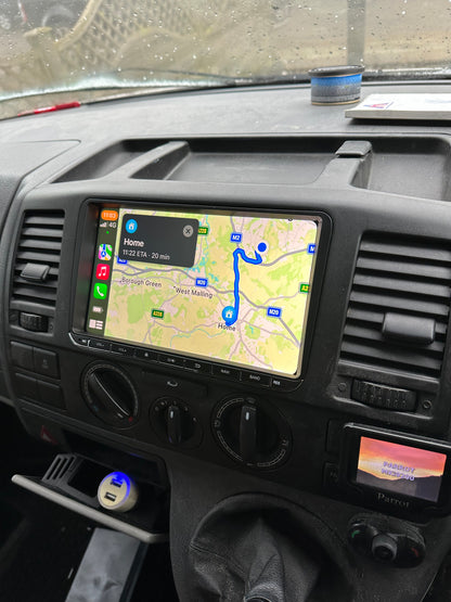 VOLKSWAGEN VW TRANSPORTER/CARAVELLE T5.1/T6 - 2010-2020 - PREMIUM HEAD UNIT UPGRADE KIT: RADIO INFOTAINMENT SYSTEM WITH WIRED & WIRELESS APPLE CARPLAY AND ANDROID AUTO COMPATIBILITY