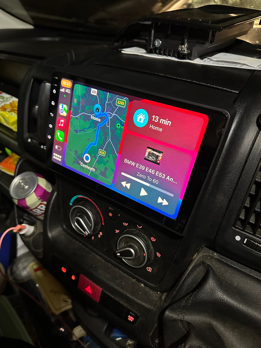 FIAT DUCATO 2015-2022 - PREMIUM HEAD UNIT UPGRADE KIT: RADIO INFOTAINMENT SYSTEM WITH WIRED & WIRELESS APPLE CARPLAY AND ANDROID AUTO COMPATIBILITY