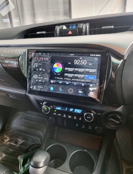 TOYOTA HILUX 2015-2023 - PREMIUM HEAD UNIT UPGRADE KIT: RADIO INFOTAINMENT SYSTEM WITH WIRED & WIRELESS APPLE CARPLAY AND ANDROID AUTO COMPATIBILITY