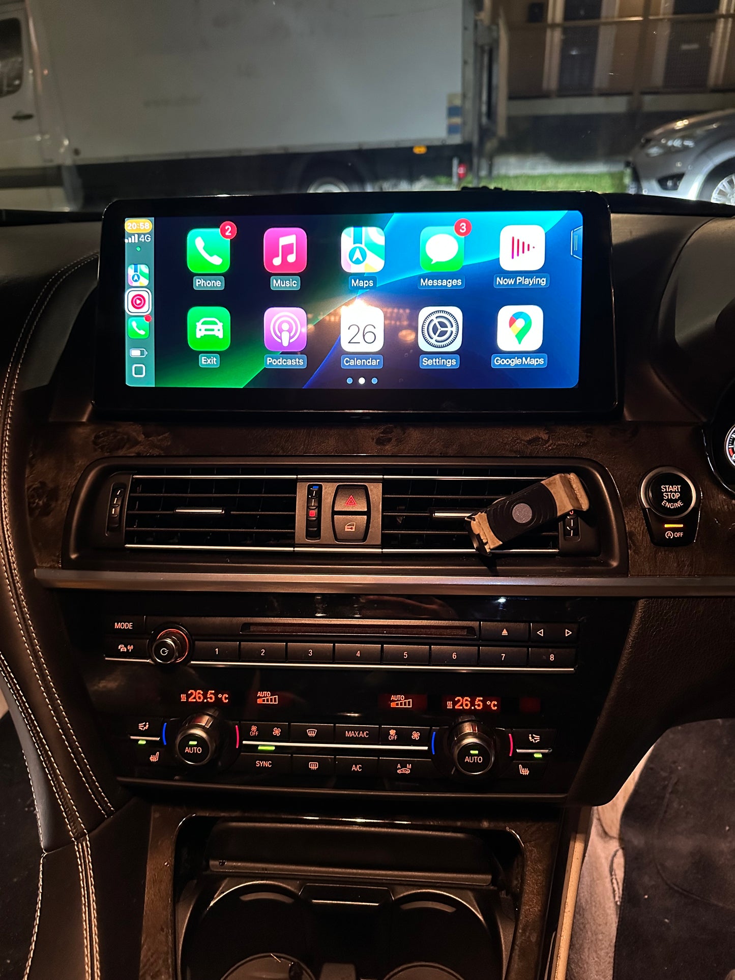 BMW 6 Series 2012-2015 F06/F12/F13 Wireless Apple CarPlay/Android Auto Touchscreen Kit