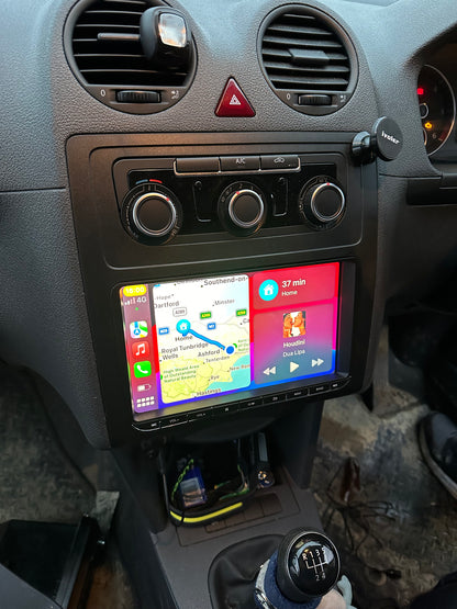 VOLKSWAGEN VW UNIVERSAL - PREMIUM HEAD UNIT UPGRADE KIT: RADIO INFOTAINMENT SYSTEM WITH WIRED & WIRELESS APPLE CARPLAY AND ANDROID AUTO COMPATIBILITY