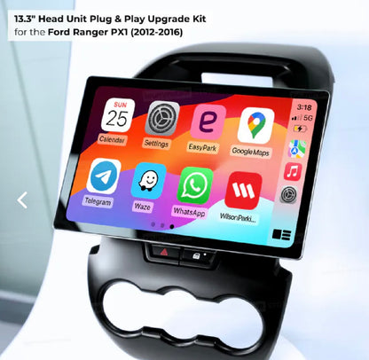 13.3 Inch Car Tablet - Wireless Apple CarPlay/Android Auto