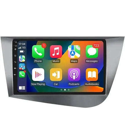 SEAT LEON 2005-2011 - PREMIUM HEAD UNIT UPGRADE KIT: RADIO INFOTAINMENT SYSTEM WITH WIRED & WIRELESS APPLE CARPLAY AND ANDROID AUTO COMPATIBILITY