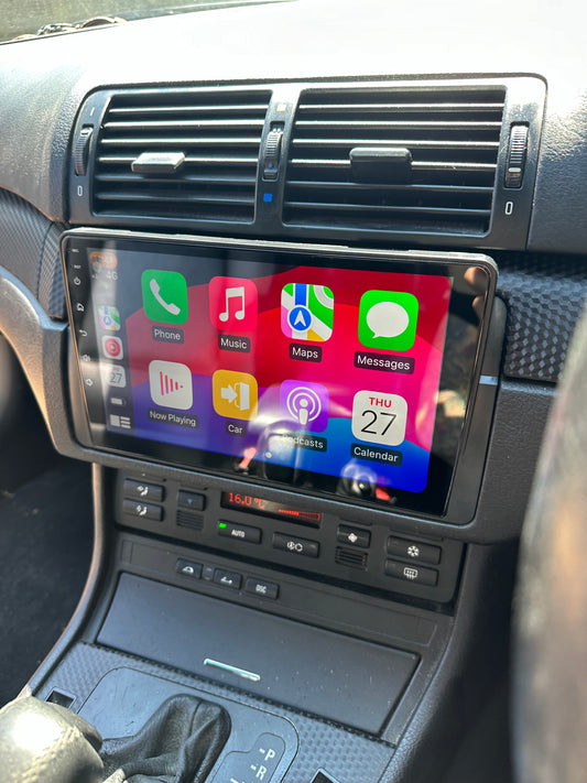 BMW 3 SERIES 1997-2005 (E46) - PREMIUM HEAD UNIT UPGRADE KIT: RADIO INFOTAINMENT SYSTEM WITH WIRED & WIRELESS APPLE CARPLAY AND ANDROID AUTO COMPATIBILITY