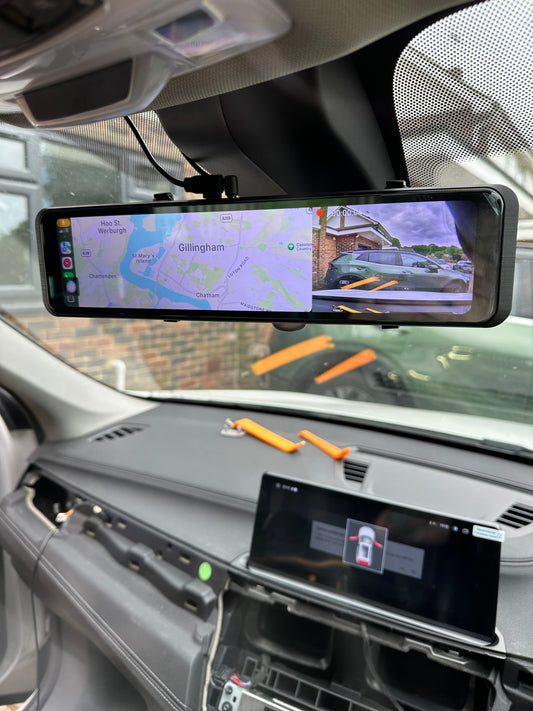 FRONT/REAR CARPLAY DASH CAMERA, DVR, FULL HD, NIGHT VISION, RECORDING DASHCAM