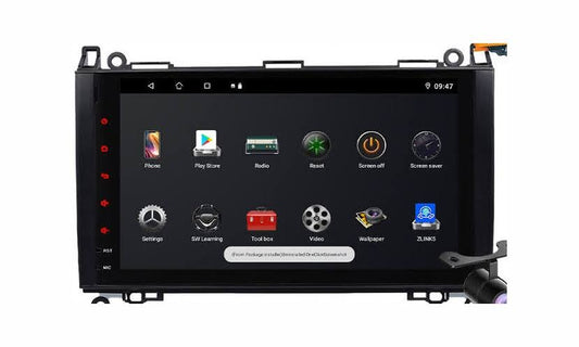 MERCEDES BENZ A/C CLASS 2006-2011 W169/W906/B200 - PREMIUM HEAD UNIT UPGRADE KIT: RADIO INFOTAINMENT SYSTEM WITH WIRED & WIRELESS APPLE CARPLAY AND ANDROID AUTO COMPATIBILITY