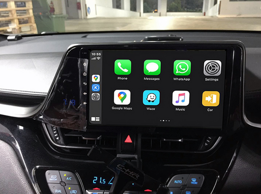 TOYOTA CHR 2016-2020 - PREMIUM HEAD UNIT UPGRADE KIT: RADIO INFOTAINMENT SYSTEM WITH WIRED & WIRELESS APPLE CARPLAY AND ANDROID AUTO COMPATIBILITY