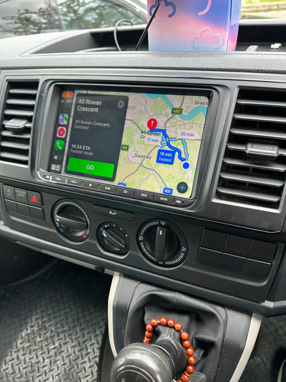 VOLKSWAGEN VW TRANSPORTER/CARAVELLE T5.1/T6 - 2010-2020 - PREMIUM HEAD UNIT UPGRADE KIT: RADIO INFOTAINMENT SYSTEM WITH WIRED & WIRELESS APPLE CARPLAY AND ANDROID AUTO COMPATIBILITY