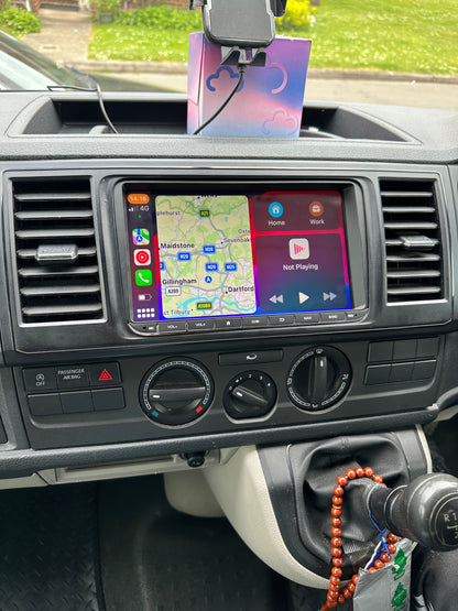 VOLKSWAGEN VW TRANSPORTER/CARAVELLE T5.1/T6 - 2010-2020 - PREMIUM HEAD UNIT UPGRADE KIT: RADIO INFOTAINMENT SYSTEM WITH WIRED & WIRELESS APPLE CARPLAY AND ANDROID AUTO COMPATIBILITY