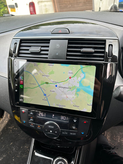Wireless Apple Carplay navigation system, dashboard DIY installation 