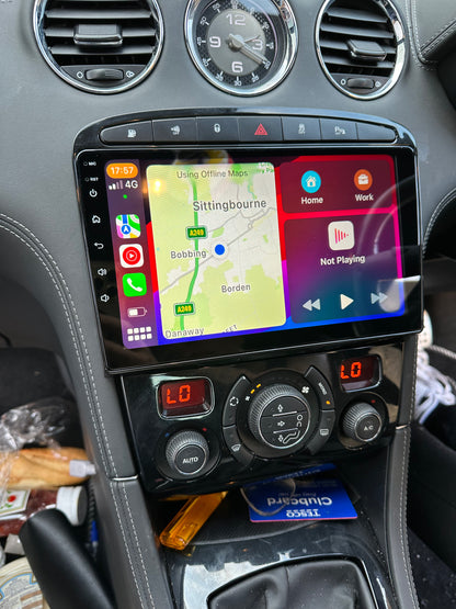 PEUGEOT RCZ 2008-2014 - PREMIUM HEAD UNIT UPGRADE KIT: RADIO INFOTAINMENT SYSTEM WITH WIRED & WIRELESS APPLE CARPLAY AND ANDROID AUTO COMPATIBILITY