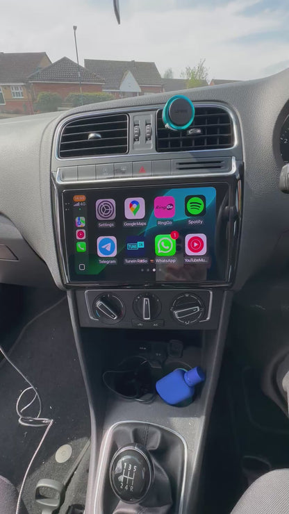 VOLKSWAGEN VW POLO 2009-2017 MK5 - PREMIUM HEAD UNIT UPGRADE KIT: RADIO INFOTAINMENT SYSTEM WITH WIRED & WIRELESS APPLE CARPLAY AND ANDROID AUTO COMPATIBILITY